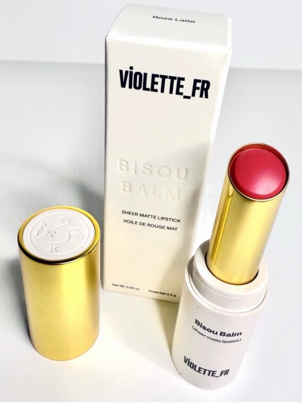 VIOLETTE_FR Bisou Balm Sheer Matte Lipstick Rose Latte